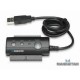 Adaptador USB 2.0 a SATA/IDE con fuente de alimentación